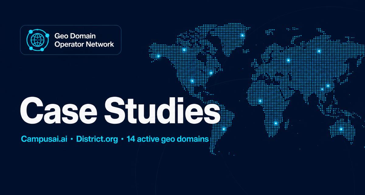 Case Studies — Geo Domain Operator Network branded OG card